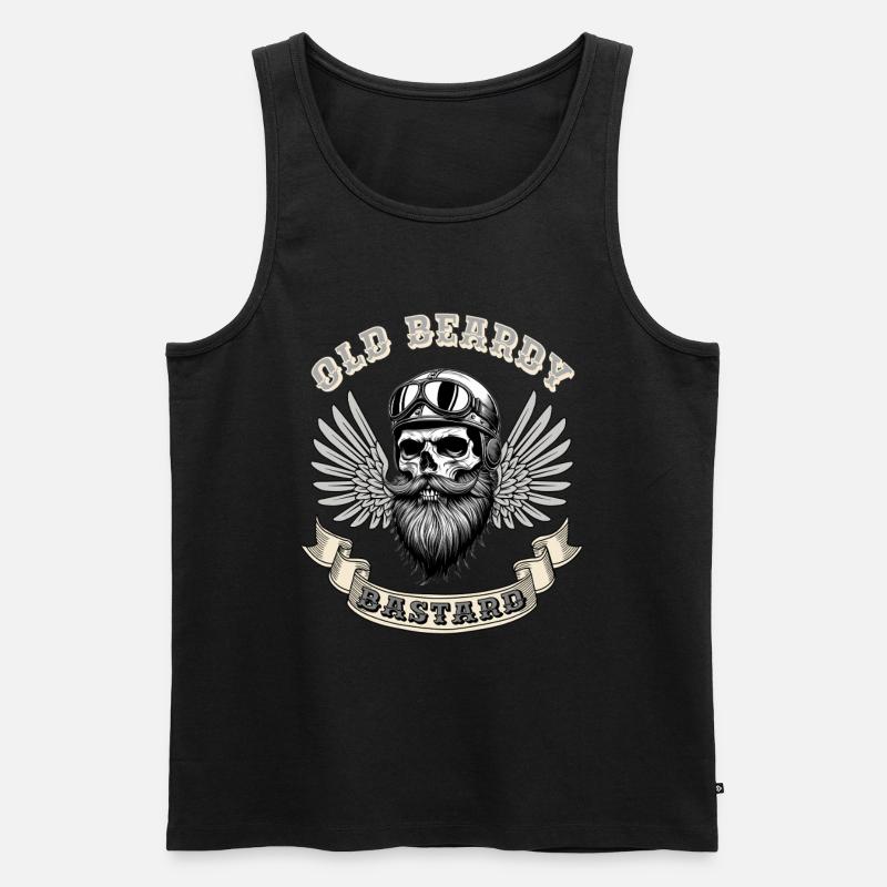 Old beardy bastard - Männer Premium Bio Tank Top - Schwarz