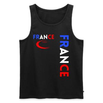 Rugbyspieler Fan Rugby Fan Rugby Frankreich - Männer Premium Bio Tank Top - Schwarz - Vorne - Michal (187cm)