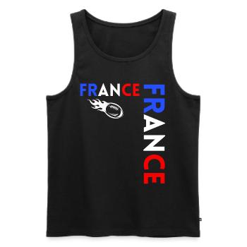 Rugbyspieler Fan Rugby Fan Rugby Frankreich - Männer Premium Bio Tank Top - Schwarz - Vorne - Michal (187cm)