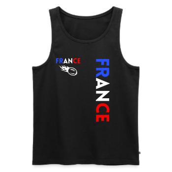 Rugbyspieler Fan Rugby Fan Rugby Frankreich - Männer Premium Bio Tank Top - Schwarz - Vorne - Michal (187cm)