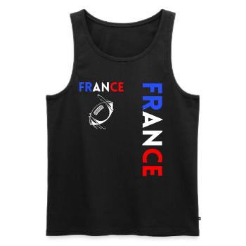 Rugbyspieler Fan Rugby Fan Rugby Frankreich - Männer Premium Bio Tank Top - Schwarz - Vorne - Michal (187cm)