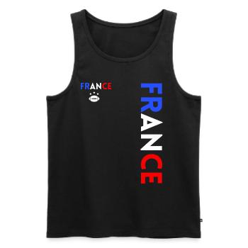 Rugbyspieler Fan Rugby Fan Rugby Frankreich - Männer Premium Bio Tank Top - Schwarz - Vorne - Michal (187cm)