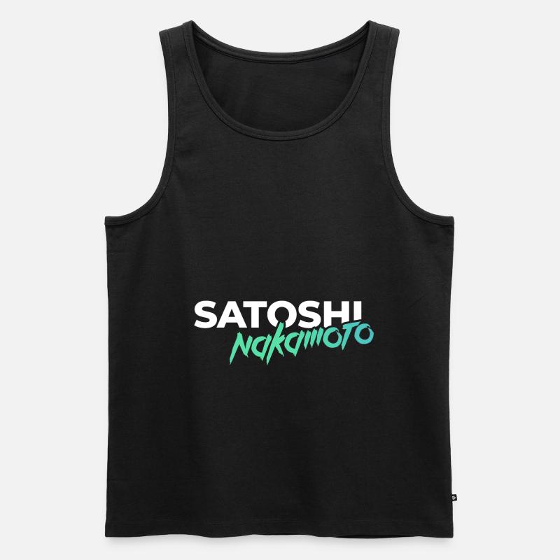Satoshi Nakamoto - Männer Premium Bio Tank Top - Schwarz