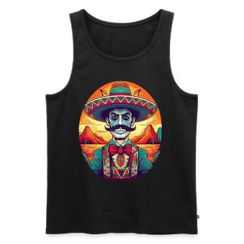 5 de Mayo Party Drinko de Mayo Sugar Skull Sombr - Men's Premium Organic Tank Top - black - Front - Michal (187cm)