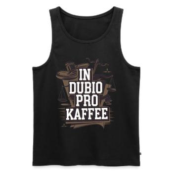 KAFFEE Anwalt Kanzlei Richter Jura Gericht Jurist - Männer Premium Bio Tank Top - Schwarz - Vorne - AI Model Male 178 light (178cm)