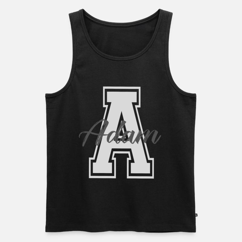 first name ADAM party name tshirt personalized adam - Men's Premium Organic Tank Top - undefined