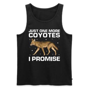Conception de coyote pour les réacteurs de coyote - Débardeur bio Premium Homme - noir - Devant - Michal (187cm)