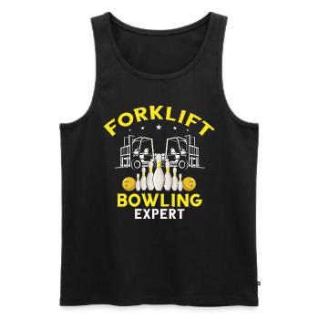 Warehouse drivers and warehouse workers for forklifts - Men's Premium Organic Tank Top - black - Front - AI Model Male 178 light (178cm)