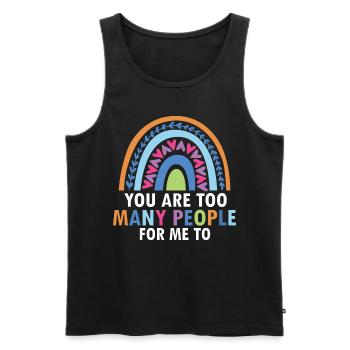 Dyslexia Therapy for Dyslexia Month - Men's Premium Organic Tank Top - black - Front - AI Model Male 178 light (178cm)