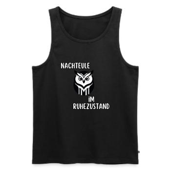 Nachteule im Ruhestand - Männer Premium Bio Tank Top - Schwarz - Vorne - AI Model Male 178 light (178cm)