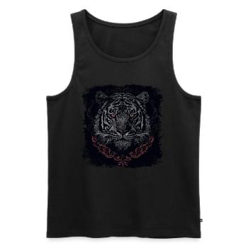 Tigre - Débardeur bio Premium Homme - noir - Devant - Michal (187cm)