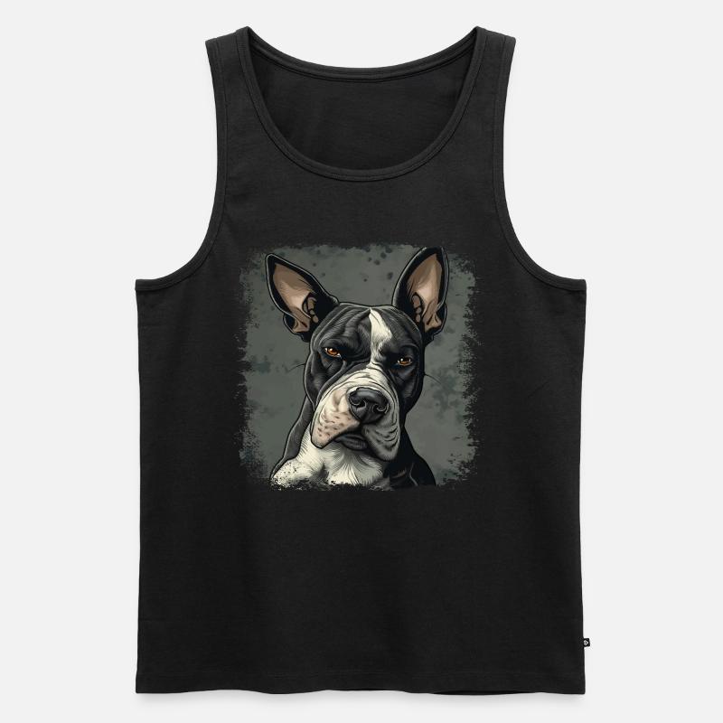 Bullterrier - Männer Premium Bio Tank Top - Schwarz