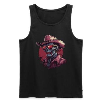 Cow-boy effrayant - Débardeur bio Premium Homme - noir - Devant - Michal (187cm)