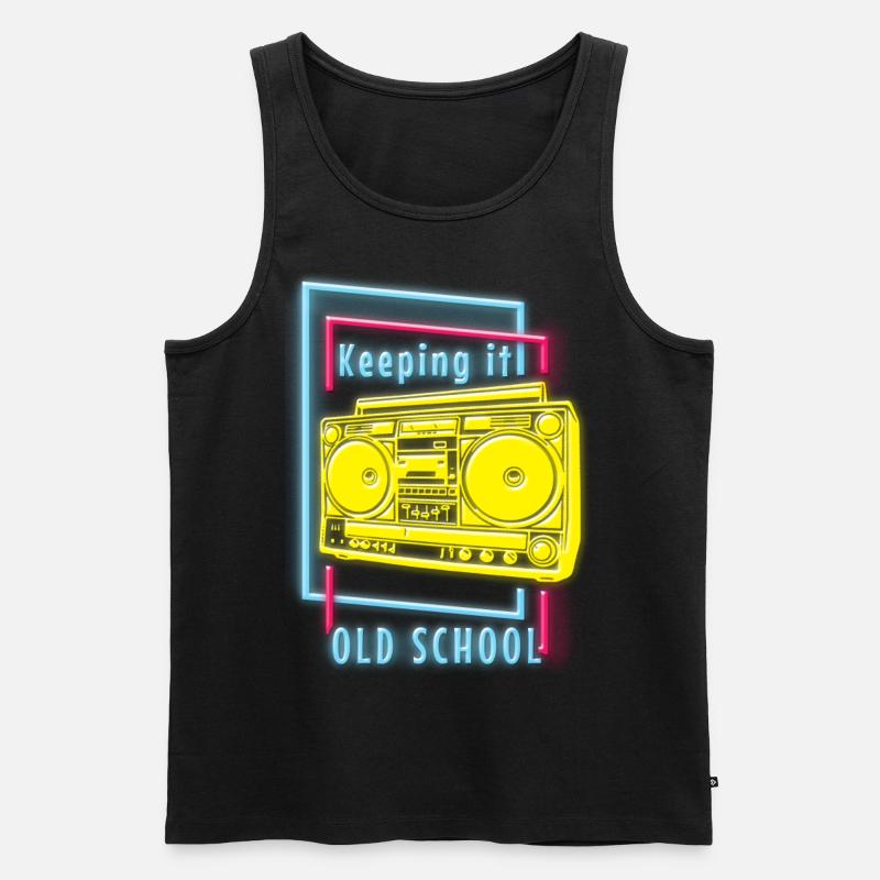 Uv Techno House - Männer Premium Bio Tank Top - Schwarz