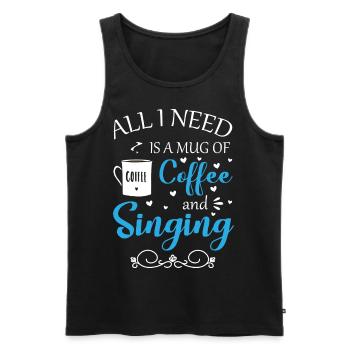 Sänger Chor Musiker Gesangsunterricht - Männer Premium Bio Tank Top - Schwarz - Vorne - AI Model Male 178 light (178cm)