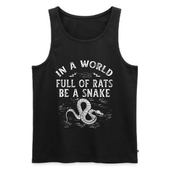 Schlange - Männer Premium Bio Tank Top - Schwarz - Vorne - Michal (187cm)