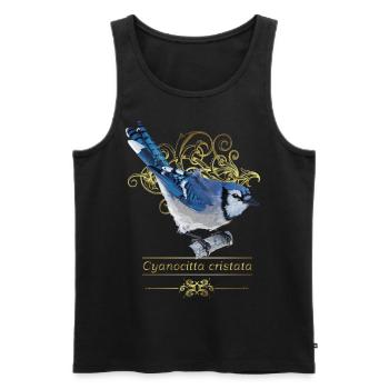 Blaue Chara - Männer Premium Bio Tank Top - Schwarz - Vorne - AI Model Male 178 light (178cm)
