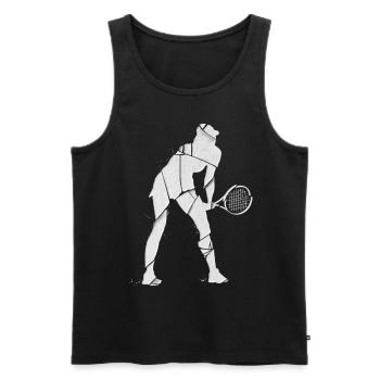 Tennis Tennis Player Woman Sport Match Club Fan - Men's Premium Organic Tank Top - black - Front - Michal (187cm)
