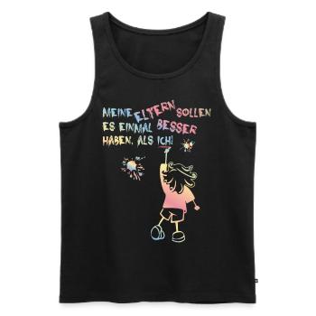Children (Parents-Should-Have-It Better-Edition) - Men's Premium Organic Tank Top - black - Front - AI Model Male 178 light (178cm)