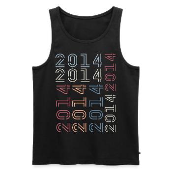 Geboren im Jahr 2014 Geburtstagsgeschenk 2014 Retro 2014 - Männer Premium Bio Tank Top - Schwarz - Vorne - AI Model Male 178 light (178cm)