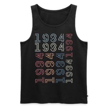 Jahrgang 1984 Geburtstagsgeschenk 1984 Retro 1984 - Männer Premium Bio Tank Top - Schwarz - Vorne - Michal (187cm)