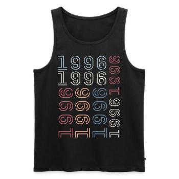 Born In 1996 Birthday Gift 1996 Retro 1996 - Men's Premium Organic Tank Top - black - Front - AI Model Male 178 light (178cm)