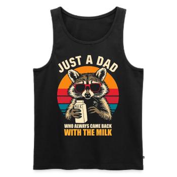 Nur ein Vater, der immer mit der Milch zurückkam, Papa - Männer Premium Bio Tank Top - Schwarz - Vorne - AI Model Male 178 light (178cm)
