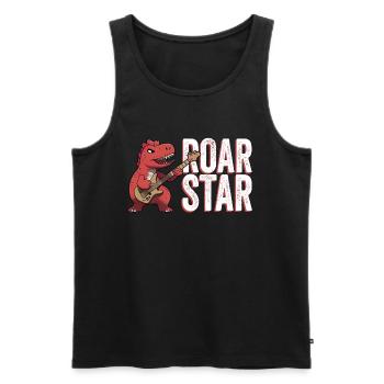 Dinosaur rock star. - Men's Premium Organic Tank Top - black - Front - Michal (187cm)