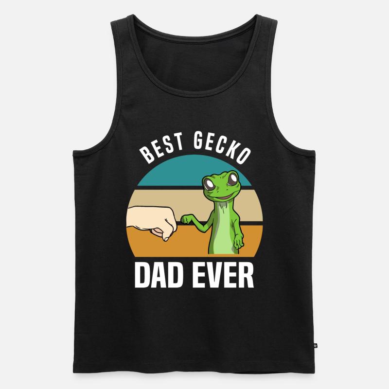 Gecko - Männer Premium Bio Tank Top - Schwarz
