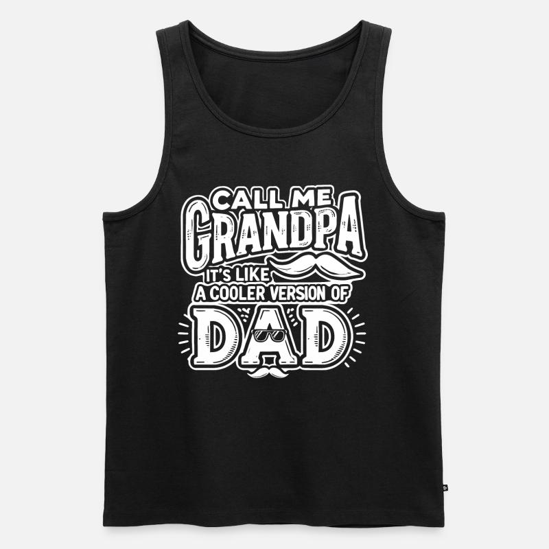 Kühler Opa - Männer Premium Bio Tank Top - Schwarz
