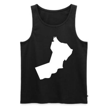 Oman map flag - Men's Premium Organic Tank Top - black - Front - AI Model Male 178 light (178cm)