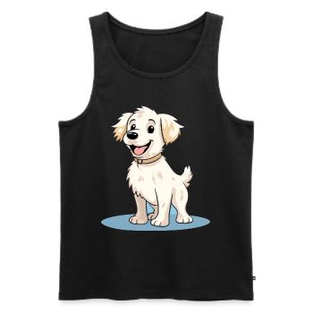 Cute dog design for dog owners - Men's Premium Organic Tank Top - black - Front - Michal (187cm)