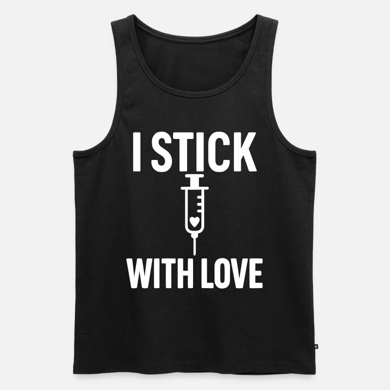 Krankenschwester Krankenschwester mit Liebe - Männer Premium Bio Tank Top - Schwarz