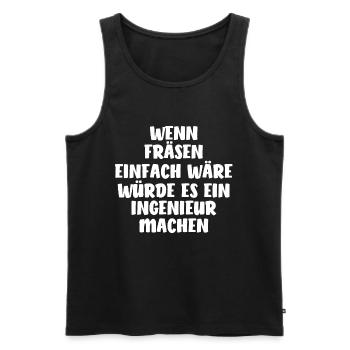 Zerspanungsmechaniker Zerspaner - Männer Premium Bio Tank Top - Schwarz - Vorne - Michal (187cm)