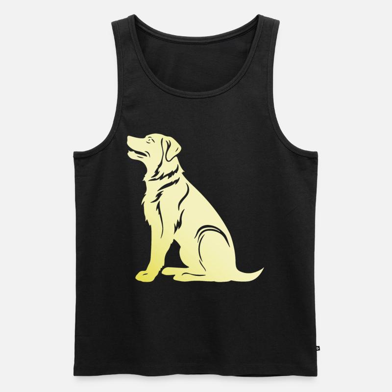 Samojede Hund Silhouette - Männer Premium Bio Tank Top - Schwarz