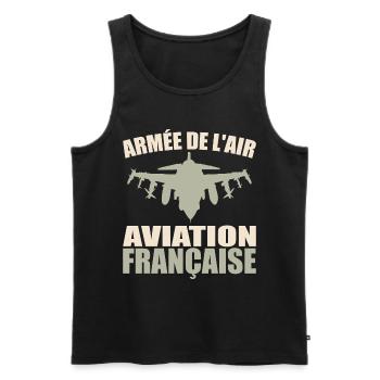 Französische Luftwaffe - Männer Premium Bio Tank Top - Schwarz - Vorne - AI Model Male 178 light (178cm)