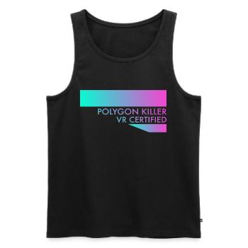 Polygon Killer - Männer Premium Bio Tank Top - Schwarz - Vorne - AI Model Male 178 light (178cm)