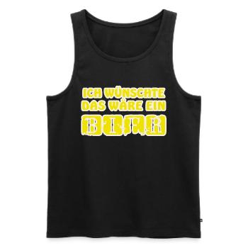 Biertrinker Spruch - Männer Premium Bio Tank Top - Schwarz - Vorne - Michal (187cm)