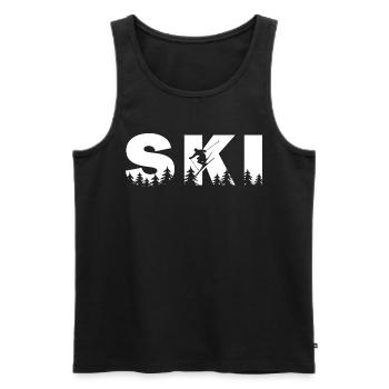 Ski. Ski Winter Sports - Men's Premium Organic Tank Top - black - Front - Michal (187cm)