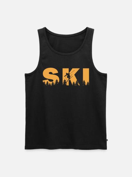 Ski. Ski Winter Sports - Men's Premium Organic Tank Top - black