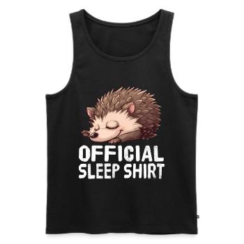 Chemise de nuit officielle Hedgehog - Débardeur bio Premium Homme - noir - Devant - Michal (187cm)