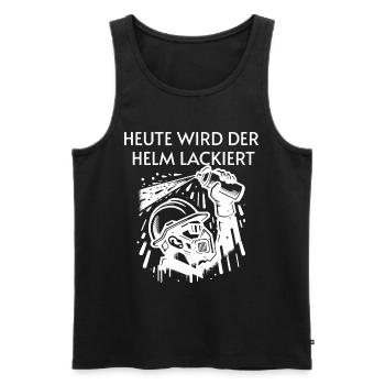 Beer - Today the helmet is painted Toast - Men's Premium Organic Tank Top - black - Front - Michal (187cm)