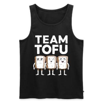 Tofu Lustiges - Männer Premium Bio Tank Top - Schwarz - Vorne - Michal (187cm)