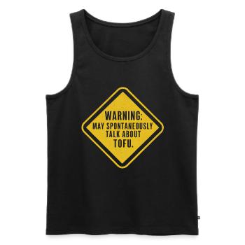 Tofu Lustiges - Männer Premium Bio Tank Top - Schwarz - Vorne - Michal (187cm)