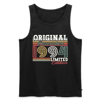 Original December 1994 28th birthday gift - Men's Premium Organic Tank Top - black - Front - Michal (187cm)
