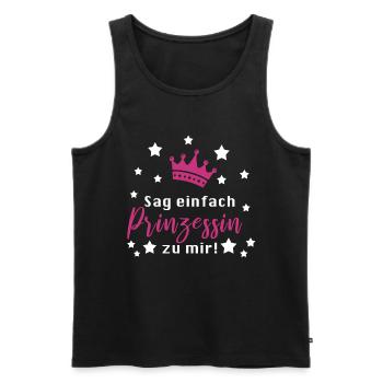 Prinzessin Lustiger Spruch Mädchen - Männer Premium Bio Tank Top - Schwarz - Vorne - AI Model Male 178 light (178cm)