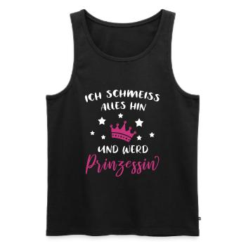 Ich Schmeiß Alles Hin Und Werd Prinzessin Geschenk - Männer Premium Bio Tank Top - Schwarz - Vorne - AI Model Male 178 light (178cm)