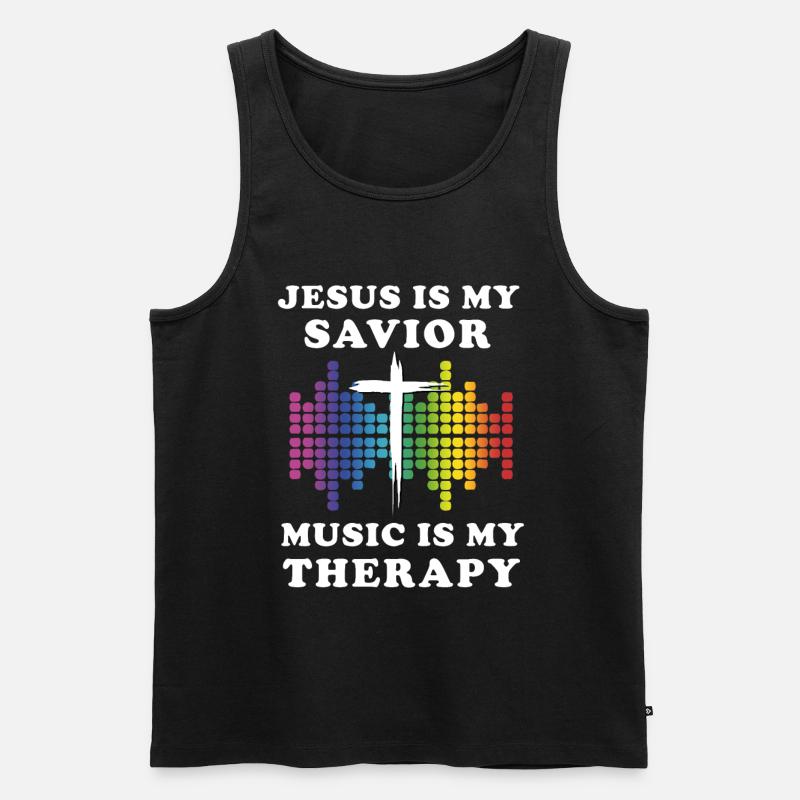 Musik Christlich - Männer Premium Bio Tank Top - Schwarz