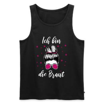 Ich Bin Die Braut Lustig - Männer Premium Bio Tank Top - Schwarz - Vorne - AI Model Male 178 light (178cm)