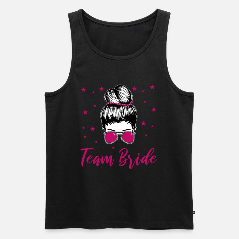 Team Braut Junggesellinnenabschied - Männer Premium Bio Tank Top - Schwarz